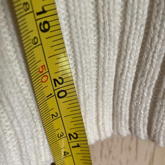 Lucky Brand Textured Dot Crew Neck Sweater Ivory Sz Medium - Picture 9 of 11